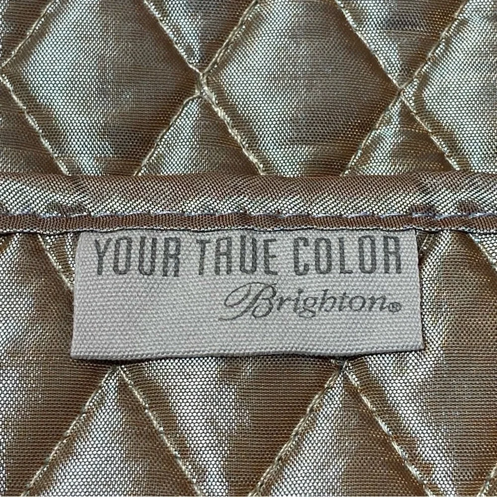 BRIGHTON / Your True Color Gold Iridescent Carry All Pouch